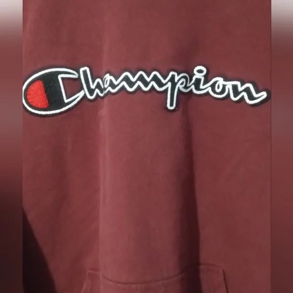 Champion Men's Burgundy Hoodie - Picture 3 of 5